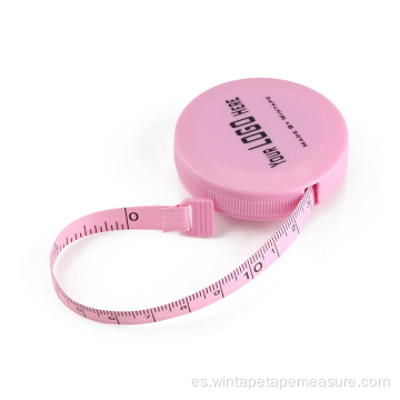 Mini cinta métrica retráctil rosa de 60 pulgadas